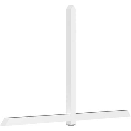 Ekena Millwork Eugene Architectural Grade PVC Gable Bracket, 108"W x 67 1/2"H x 4"D x 4"F, 15/12 Pitch GBP108X68X0404EUG00
